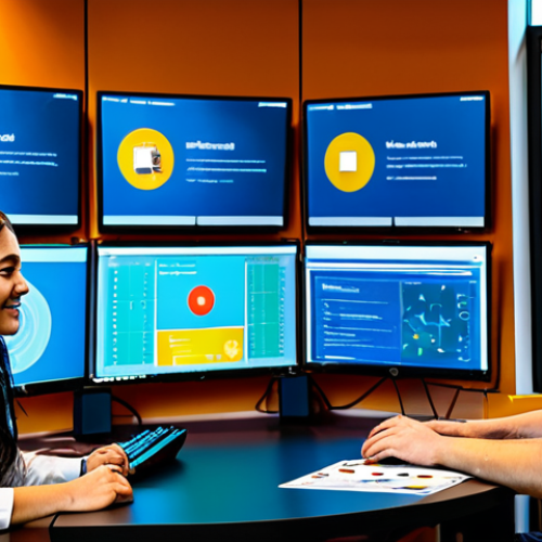 A diverse group of professional adults, fully clothed in modest, business-casual attire, collaborating intensely around computer screens in a modern, well-lit co-working space. The screens display a vibrant online forum interface with detailed FC Online game tactics, player statistics, and strategic diagrams. Their expressions are engaged, focused, and collaborative, showing shared passion and a sense of community. The atmosphere is intellectual and friendly. This is a safe for work, appropriate content, family-friendly image with perfect anatomy, correct proportions, well-formed hands, and natural body proportions, captured with professional photography and high quality.