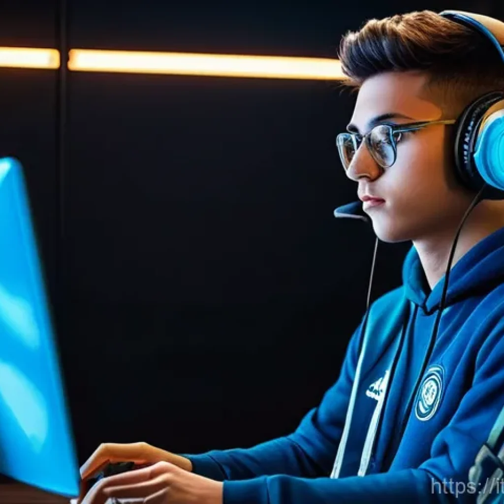 FC온라인 PVP 모드 전술 - **Prompt: The Evolving Strategist**
    "A focused young gamer, around 16 years old, sits in a moder...