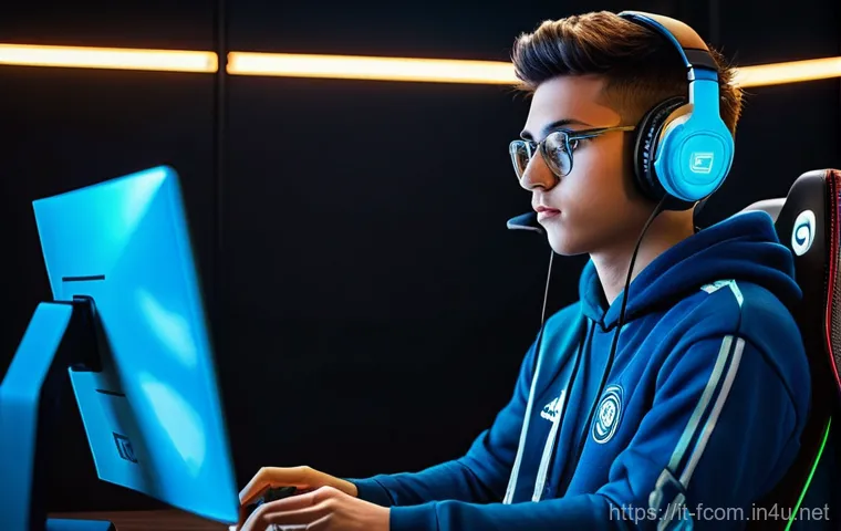 FC온라인 PVP 모드 전술 - **Prompt: The Evolving Strategist**
    "A focused young gamer, around 16 years old, sits in a moder...