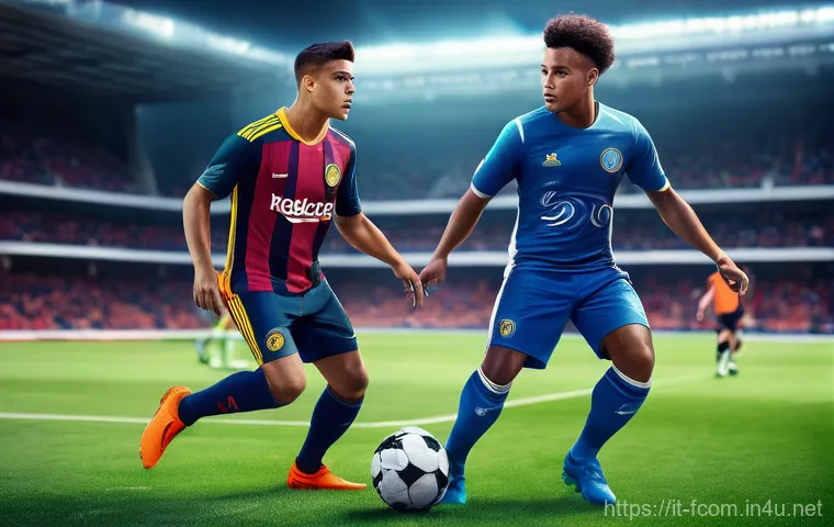 FC온라인 PVP 모드 전술 - **Prompt: The Evolving Strategist**
    "A focused young gamer, around 16 years old, sits in a moder...